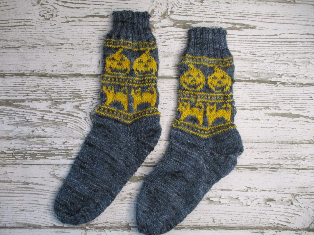 Stricksocken Halloween