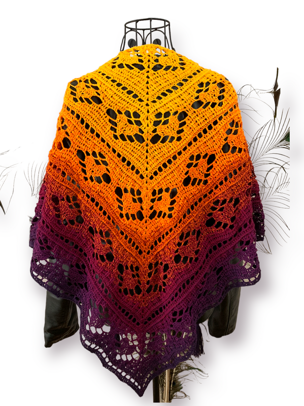 Crochet Pattern Triangular Scarf "Chrysis"