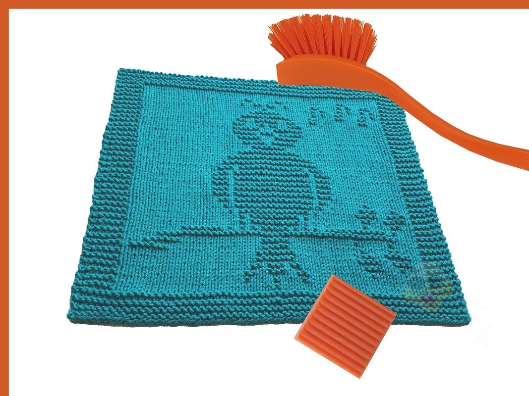 Spültuch Waschlappen „Vogelgezwitscher“ ganz einfach zu stricken Anleitung
