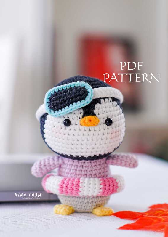 Penguins go swimming English PDF pattern