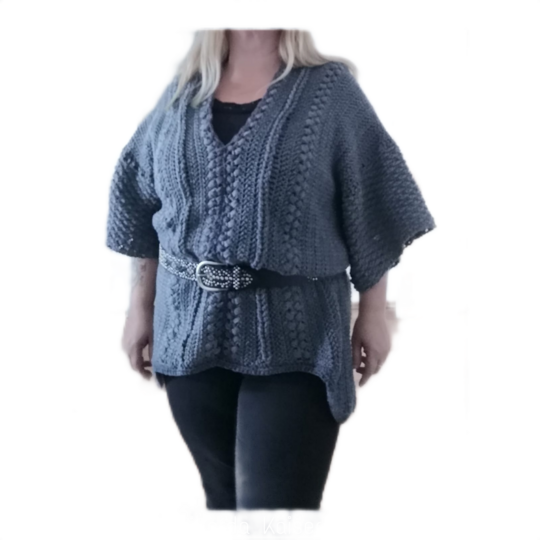 Häkelanleitung kuscheliger Damen Slipover 