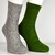 Pesto Socks, Socken mit Zopfmuster und doppeltem Bündchen