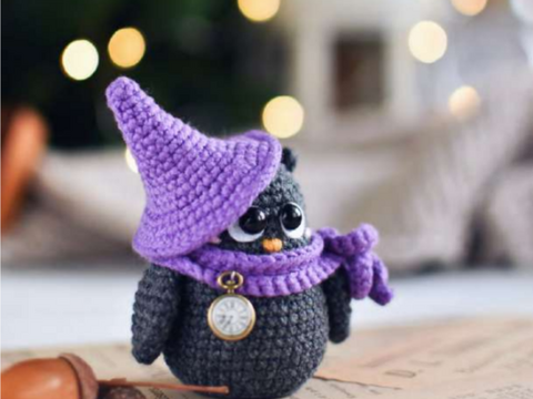 Halloween Uhu Amigurumi Spielzeug Häkeln Dekoration Garn