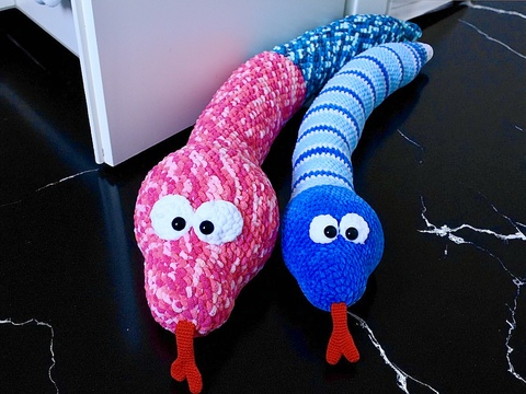 Draft excluder Snake - Crochet Pattern| Deco | Bolster | stuffed animal