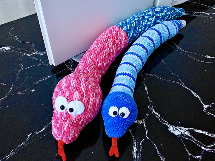Draft excluder Snake - Crochet Pattern| Deco | Bolster | stuffed animal