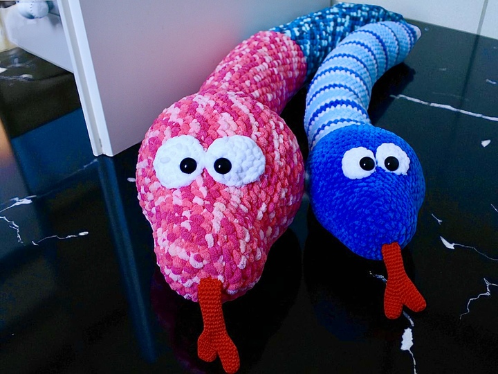 Zugluftstopper Schlange - Häkelanleitung | Deko | Nackenrolle | Kuscheltier