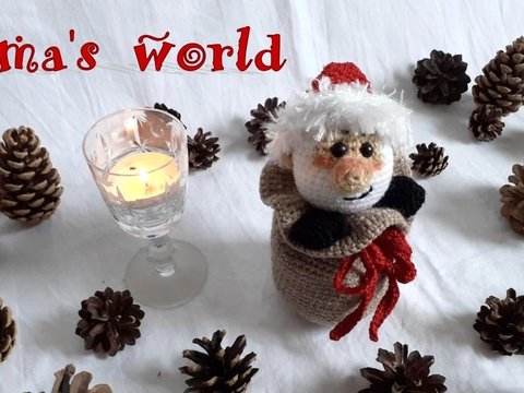 Häkelanleitung Santa im Säckchen
