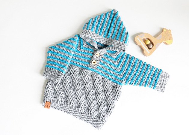 Baby & children's jumper "Leon", size 0 m.-5 y., two or one colour