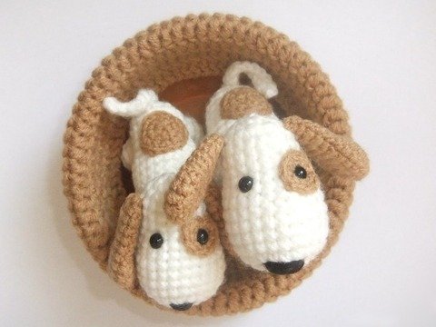 Mini Hund Amigurumi Spielzeug Häkeln Garn Anhänger