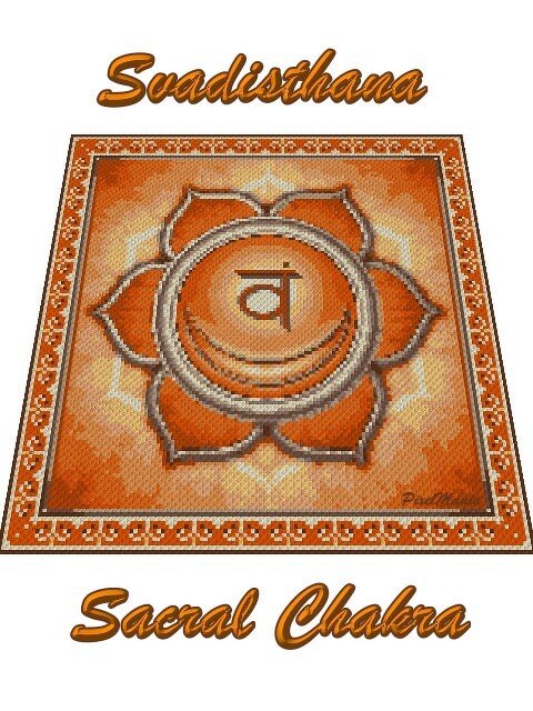 Häkelmuster * SVADHISHTHANA - SAKRALCHAKRA * Grafik für C2C Decke - Bild 4