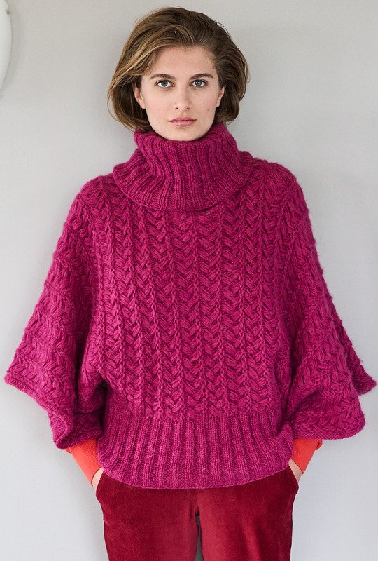 Quergestrickter Hebemaschenpulli - Bild 2