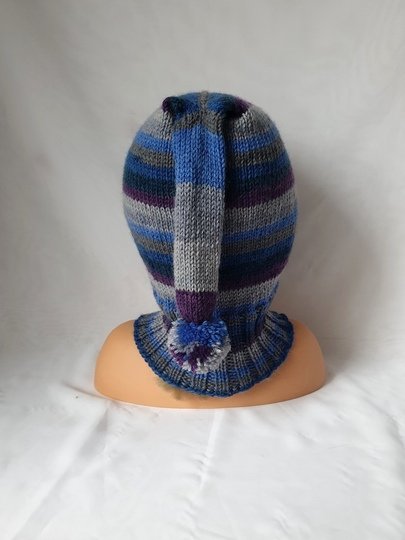 Strickanleitung Schlupfmütze, Schalmütze mit Bommel, ca.  1 - 2 Jahre  #309