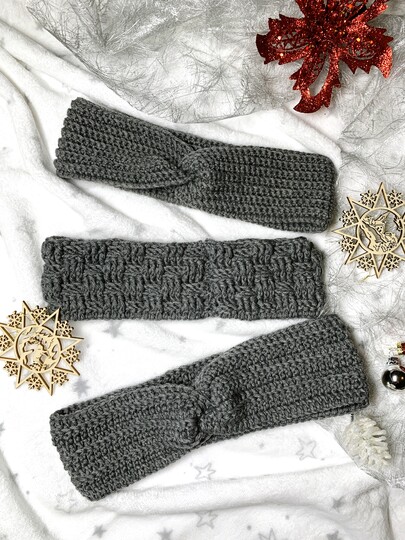 Häkelanleitung 3er Set Stirnbänder "Damasios"