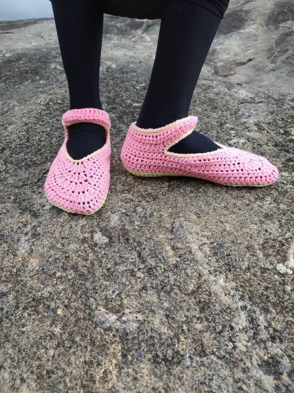 Women House Slippers Worked In Rows - Image 2