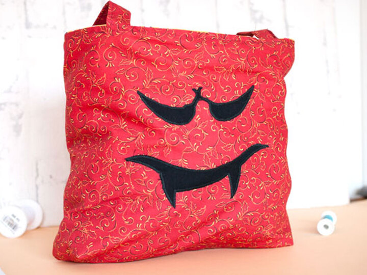 Halloween Plotterdatei 3er Set - mit Nähanleitung für Halloween-Tasche