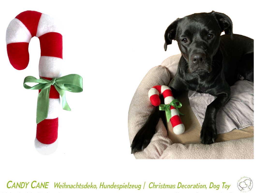 CANDY CANE Christmas decoration or dog toy. Sewing pattern