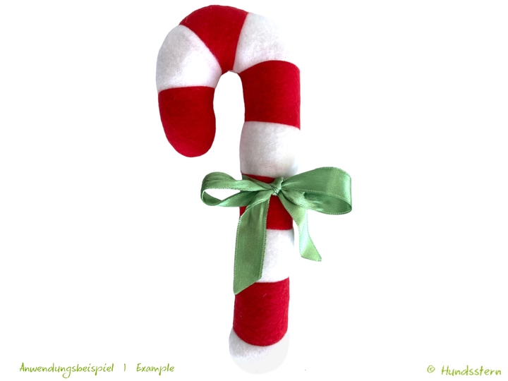 CANDY CANE Christmas decoration or dog toy. Sewing pattern