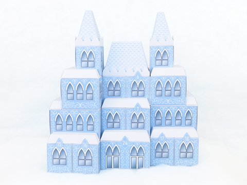 Adventskalender – Winterschloss – Bastelvorlagen und Anleitung