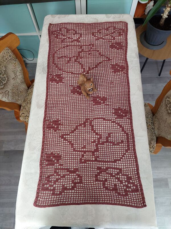 Tischläufer kleiner Fuchs Häkelanleitung