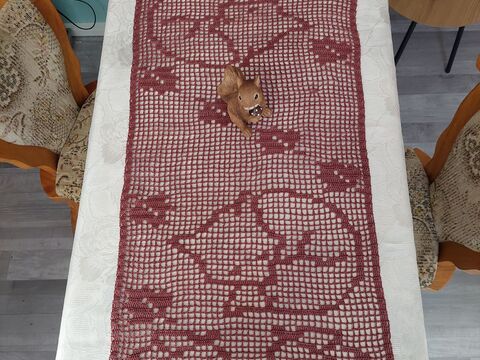 Tischläufer kleiner Fuchs Häkelanleitung