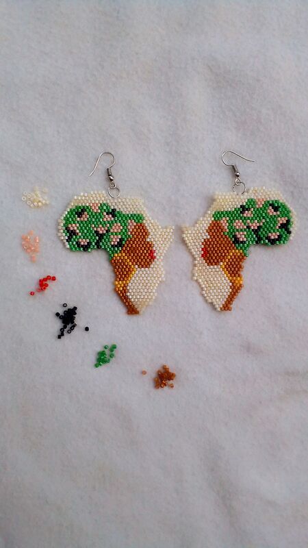 African Woman Brick Stitch