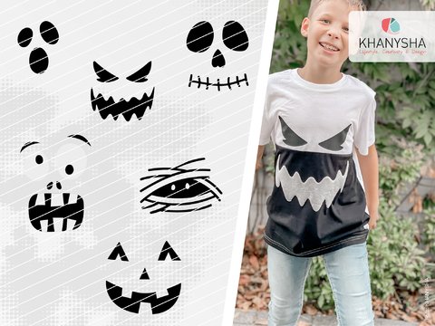 Gruselgesichter Plotterdatei