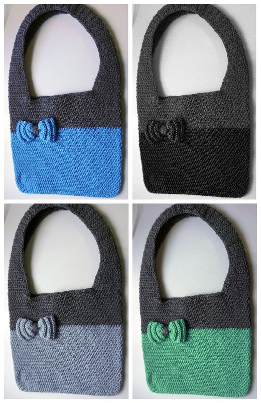 Crochet Pattern for the Bag with bow in your desired colors! - Image 3