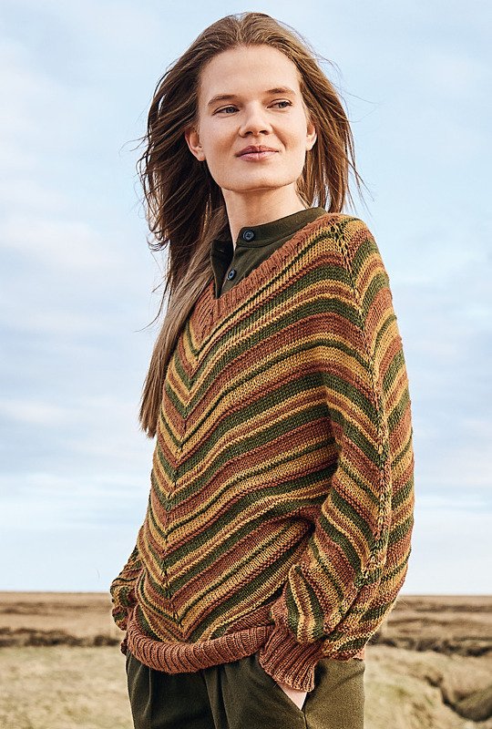 Von oben gestrickter Fledermauspulli - Bild 2