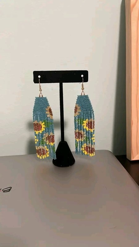Sunflower Fringe Earrings Pattern