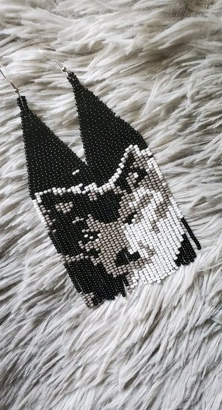 Wolf Fringe Earrings Pattern