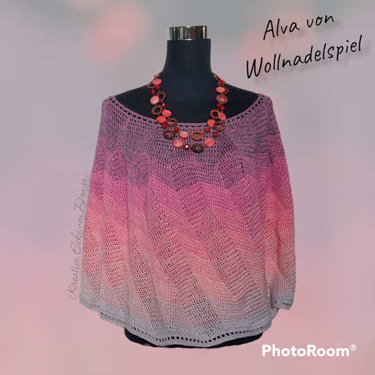 Alva - Überwurf/Poncho häkeln in allen Damengrößen