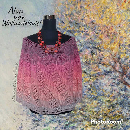 Alva - Überwurf/Poncho häkeln in allen Damengrößen