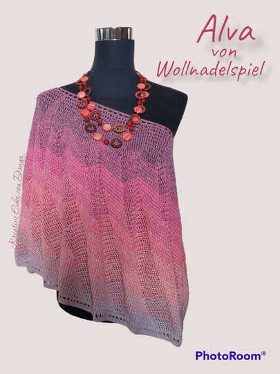 Alva - Überwurf/Poncho häkeln in allen Damengrößen