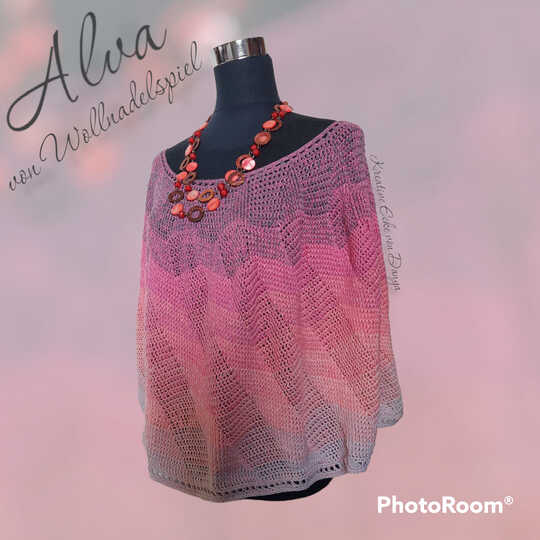 Alva - Überwurf/Poncho häkeln in allen Damengrößen