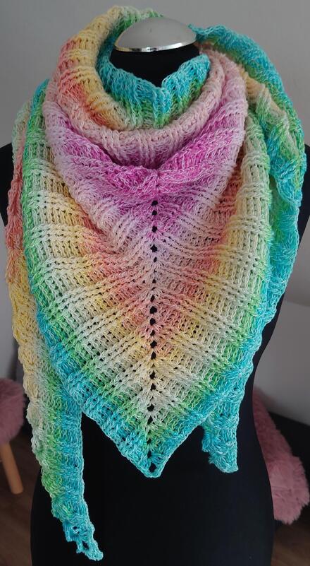 Tuch Florentina häkeln Dreieckstuch - Bild 4