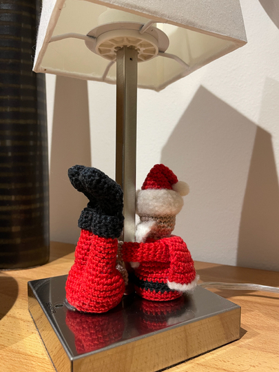 Magnet Weihnachtsmann Häkelanleitung