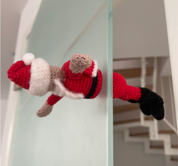 Magnet Weihnachtsmann Häkelanleitung