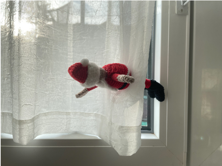 Magnet Weihnachtsmann Häkelanleitung