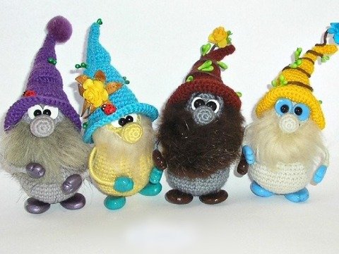 Zwerg Wichtel Amigurumi Puppe Figur Häkeln Garn Dekoration Spielzeug