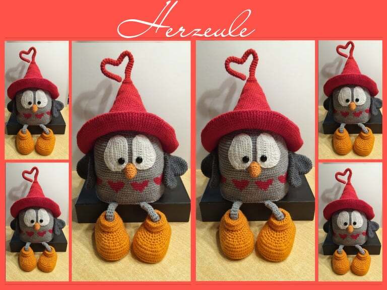 Häkelanleitung / Amigurumi / Herzeule
