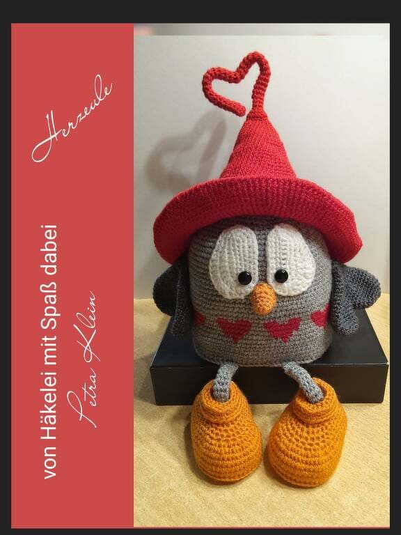 Häkelanleitung / Amigurumi / Herzeule - Bild 2