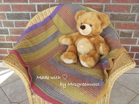 Strickanleitung für Babydecke "Ringel & Blümchen