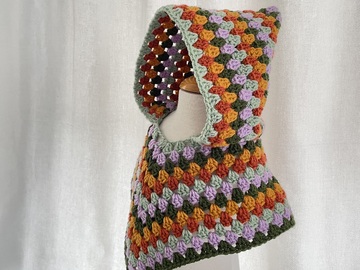 Granny Hooded poncho baby - child - girl "Autumn"