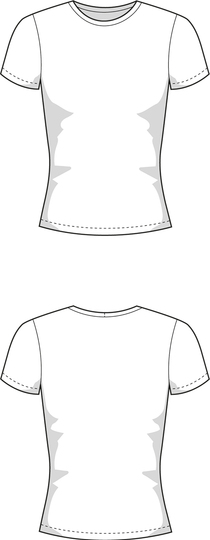 Sewing pattern T-shirt, short sleeves, XS-XXXL, easy with video tutorial