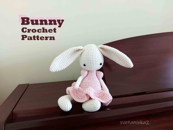Crochet Bunny Pattern Crochet Rabbit Pattern Amigurumi Bunny Long-Eared