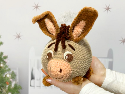 Häkelanleitung  Amigurumi  Plüschesel. Der Esel Häkeln