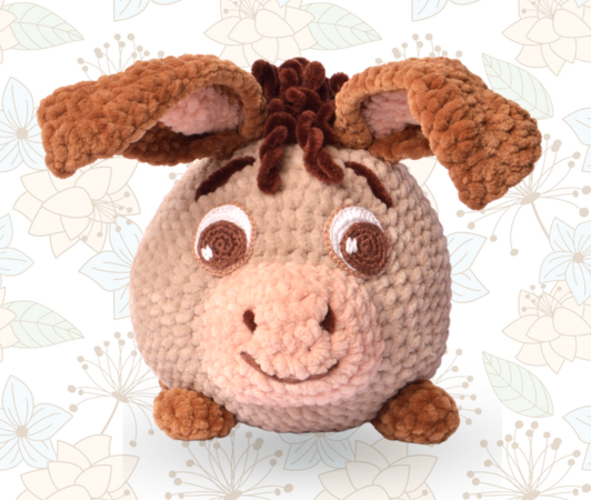 Amigurumi Donkey. Plush toy. Crochet pattern.