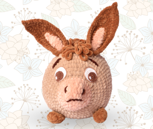 Amigurumi Donkey. Plush toy. Crochet pattern.