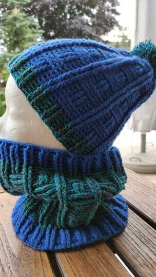 Wintersparset Icy Sticks Häkelanleitung für Mütze und Loop, unisex