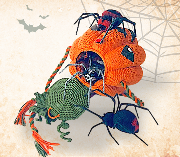 Crocheted Halloween Pumpkin Bag – Candy Bowl, Gift & Costume Accessory.